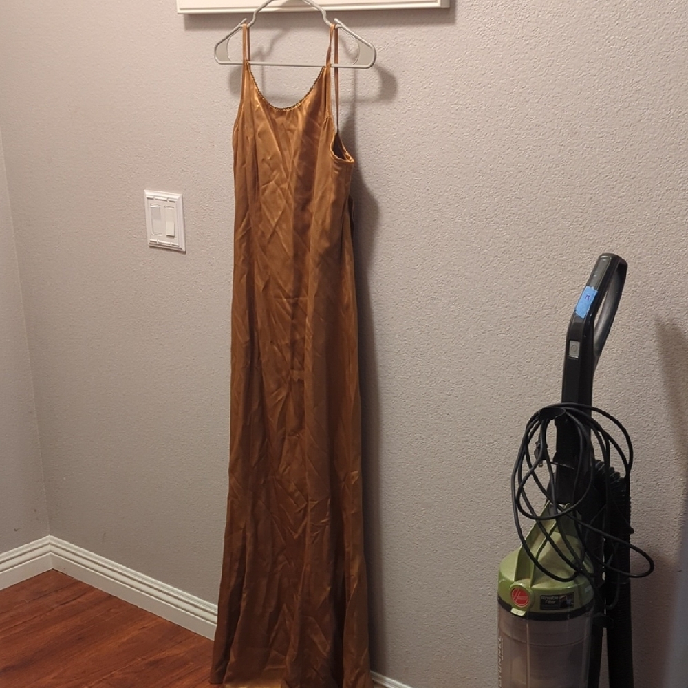 Jessica McClintock Bronze Maxi Dress